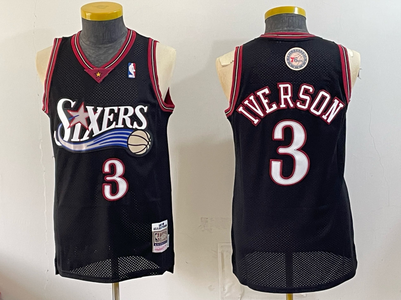 Men Philadelphia 76ers #3 Iverson black Game 2026 NBA Jersey 080802->philadelphia 76ers->NBA Jersey